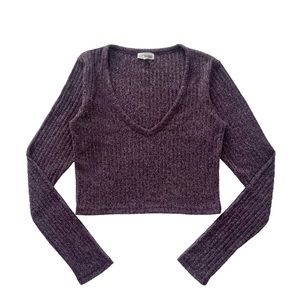 Aritzia Wilfred Free ribbed crop tee